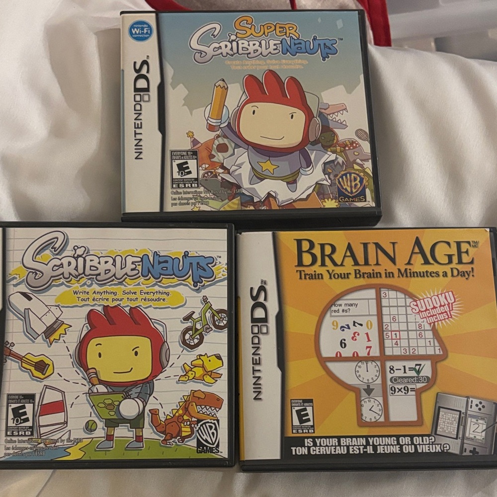Nintendo DS Game Bundle - Scribblenauts and Brain Age